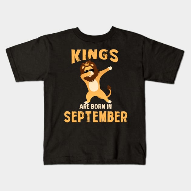 Cute King Are Born In September T-shirt Birthday Gift Kids T-Shirt by johnbbmerch